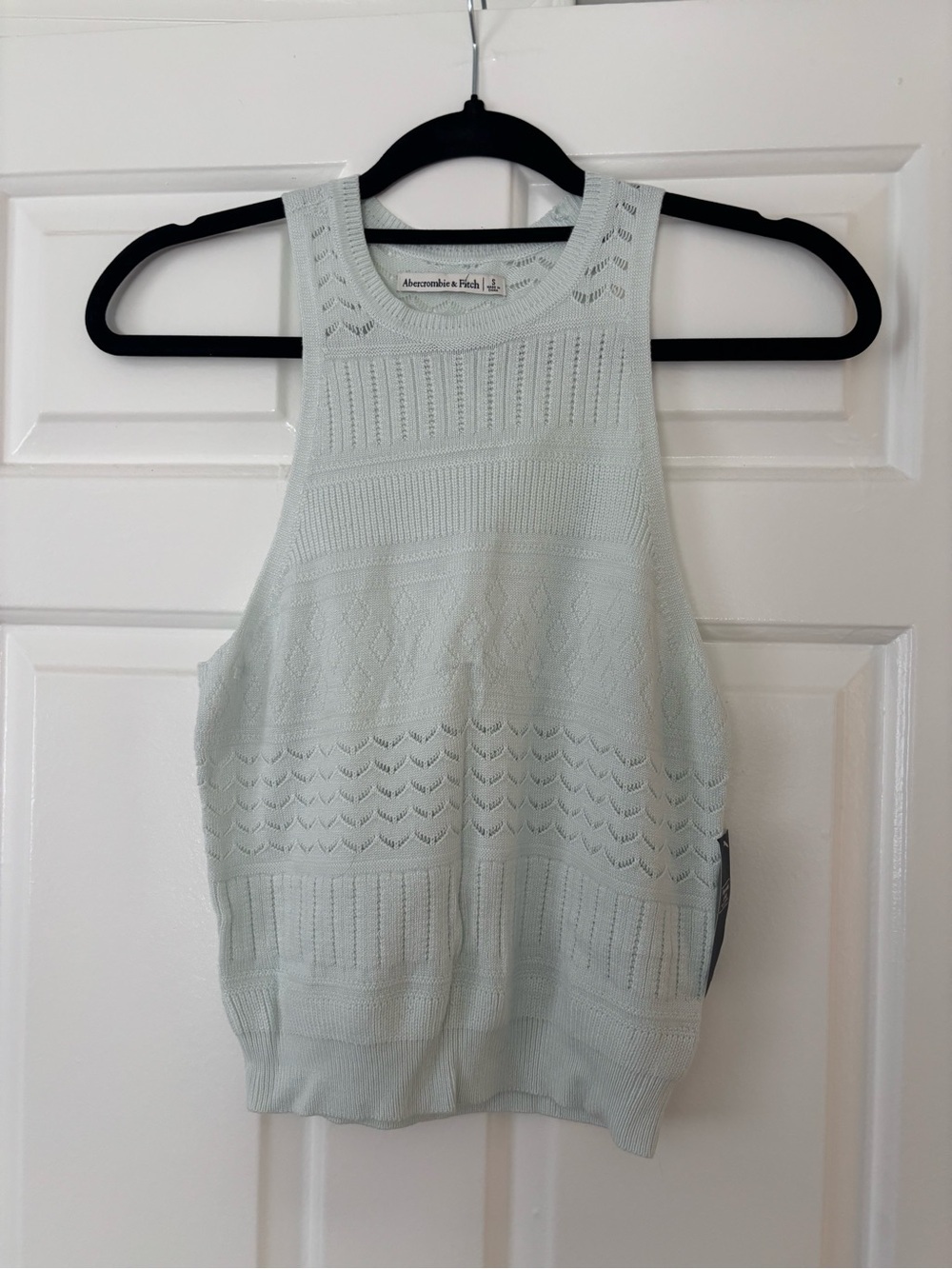 NWT Abercrombie & Fitch Mint Pointelle Knit Tank - Light Mint - Size S
